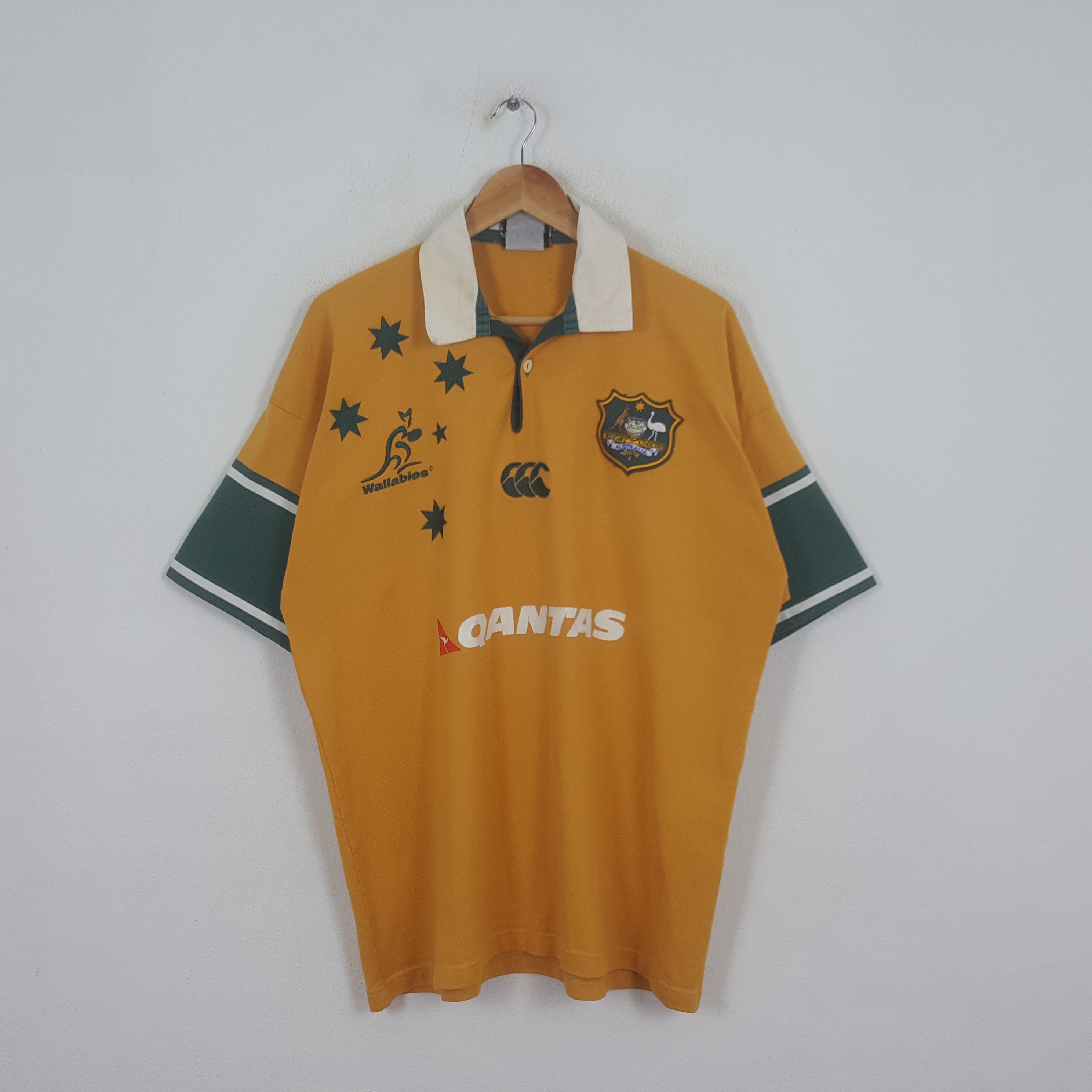 Canterbury×QANTAS　オーストラリア代表　ラガーシャツ ラグビー オーストラリア代表 ワラビーズ ユニフォーム