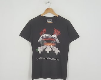Générique Metallica T Shirt Master Of Puppets Band Logo Nouveau
