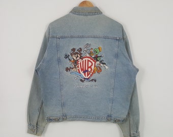 Vintage Warner Bros. Studio Embroidery Design Denim Jacket