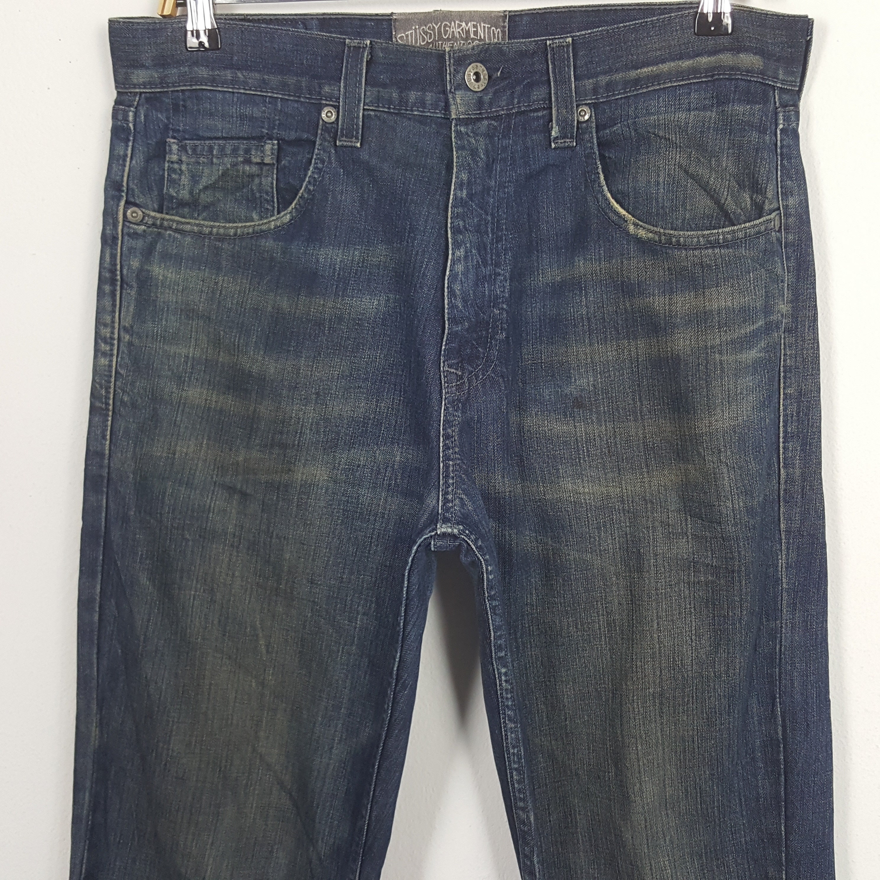 Vintage Stussy Custom Big Art Design Denim Jeans