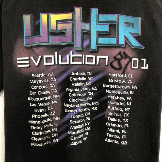 T-shirt Vintage Usher Adulti Passato Presente Futuro Top Nuova - Foto 5