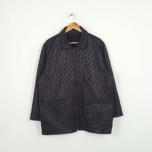 Vintage Fendi Italy Reversible Zipper Big Logo Jacket - Etsy