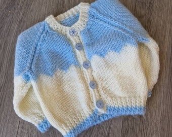 PERSONALISED handknit cardigan perfect for newborn baby gift