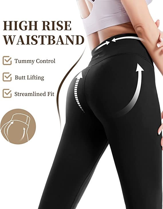 High Waisted Leggings for Women, Yoga Pants with Pockets – Cambivo
