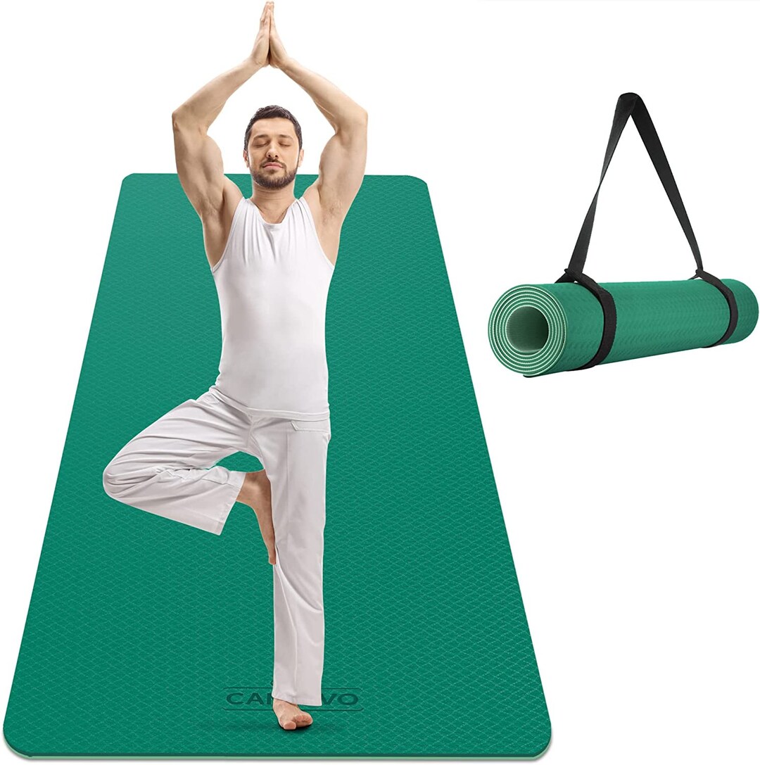 CAMBIVO Extra Wide Yoga Mat for Women Men 72x 32x 1/4, Ecofriendly SGS