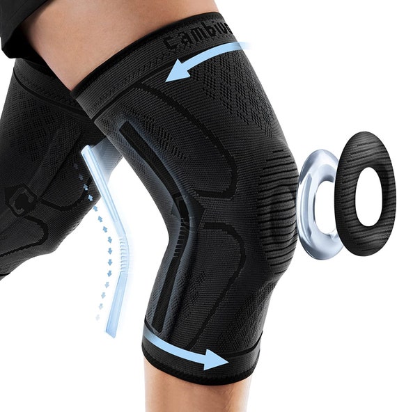 CAMBIVO Knee Braces Knee Compression Sleeves With Side Stabilizers &  Patella Gel Pad for Workout, Knee Pain Relief, Arthritis Joint Recovery -   New Zealand