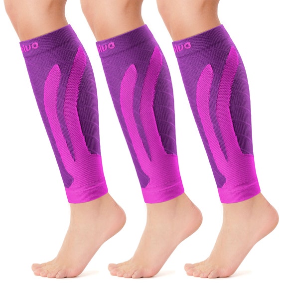 CAMBIVO 3 Pairs Calf Compression Sleeve for Men and Women, Leg Sleeve for Shin  Splint, Varicose Vein, Running, Working Out, Nurse 