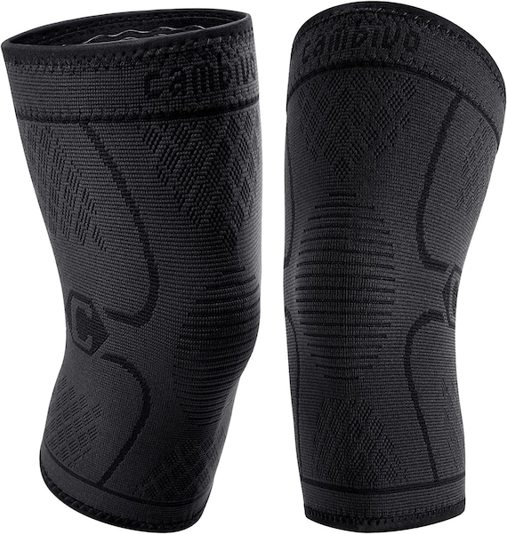 CAMBIVO 1 Pair Knee Brace, Knee Compression Sleeve Support for Men
