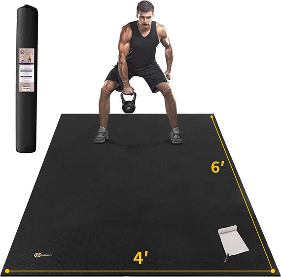 CAMBIVO Large Exercise Mats for Home Workout Extra Thick Gym Mats for Jump Rope Weights Cardio Fitness 6 X 4 X 7 Mm Shoe friendly Etsy