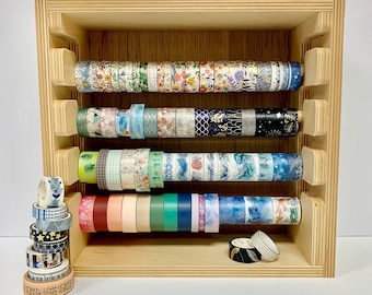 Wooden Washi Tape Storage Case/ Washi Tape Organizer/ Masking Tape  Organizer / Washi Tape Holder/ Cosmetic Case/wooden Frame for Washi Tape 