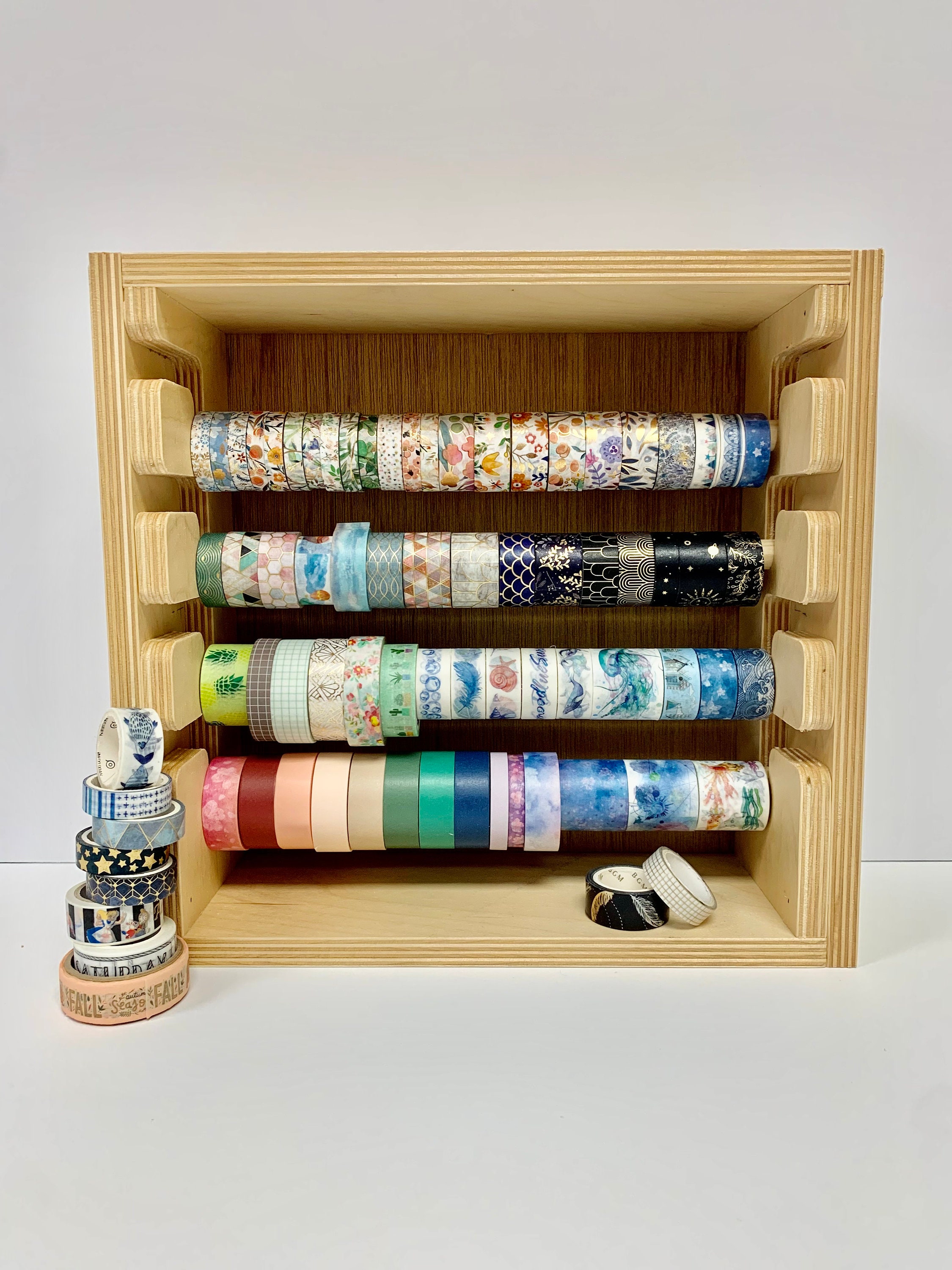 Wooden Washi Tape Storage Case/ Washi Tape Organizer/ Masking Tape