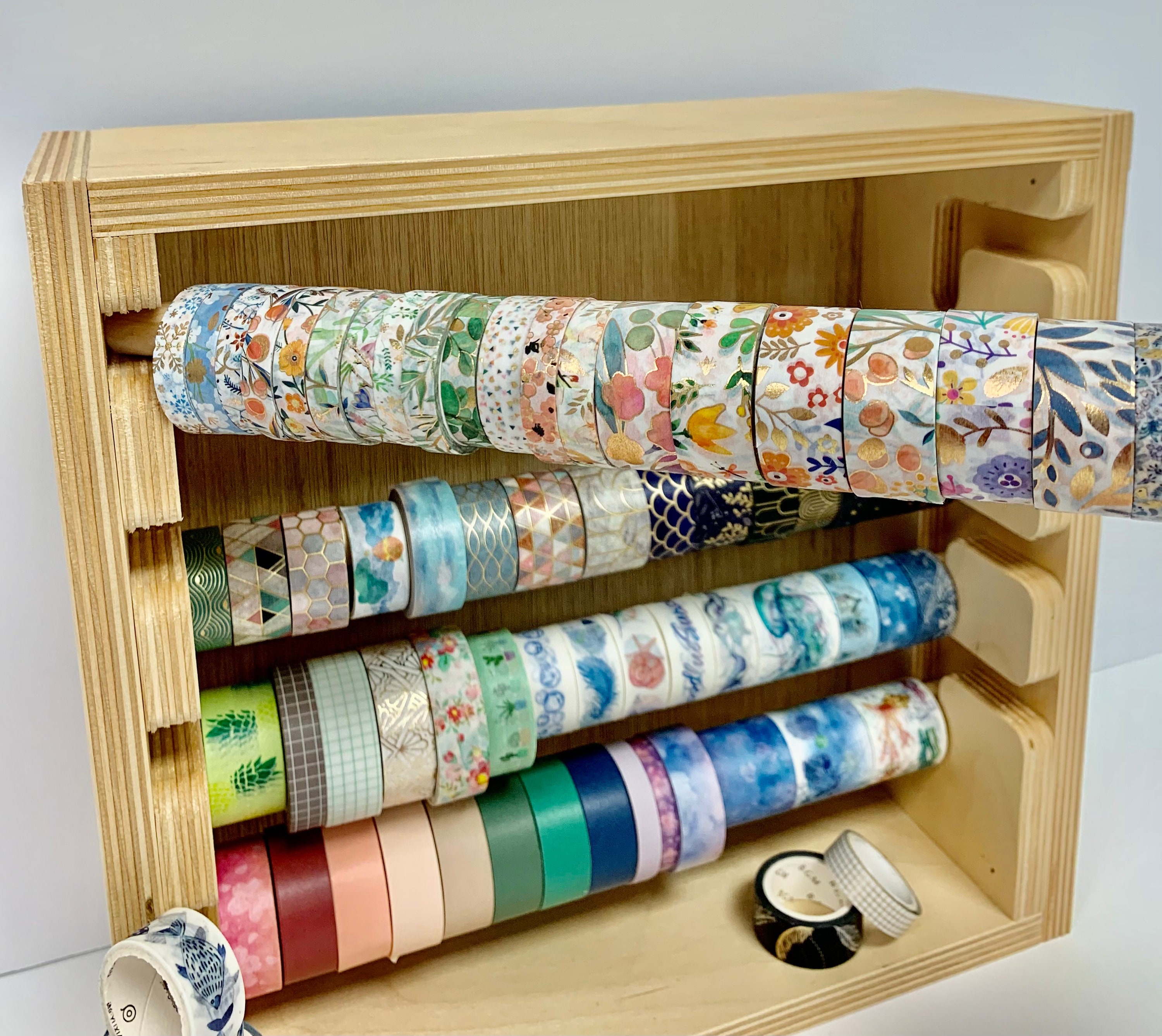 Washi Tape Organizer/Wooden Washi tape Storage Case/ Masking Tape Orga –  DokkiDesign