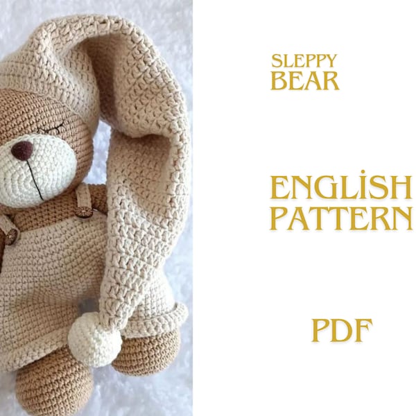 SWEET bear pattern,Bear Pattern,Easy Crochet ,Ballerina Pdf,Crochet Bear Pdf,English Pattern