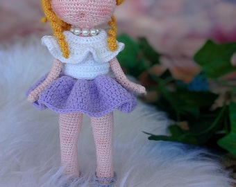 Gehaakte pop, Unicorn Girl gepersonaliseerde pop, gehaakte pop, gepersonaliseerde pop Cindirella Girl, Amigurumi gebreide zachte knuffel speelgoed