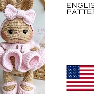 SWEETbunny pattern,Bunny Pattern,Easy Crochet ,Ballerina Pdf,Crochet Bunny Pdf,English Pattern