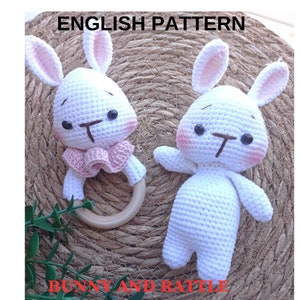 CROCHET PATTERN, Amigurumi Baby Bunni- English Tutorial