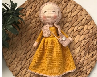 Muñeca Hijab, Juguetes Hijab, Muñeca musulmana, Regalo de niña, Regalo de Ramadán, Regalo musulmán, Juguetes de guardería Eid, Muñeca Hijab Amigurumi, Regalos Eid para niños