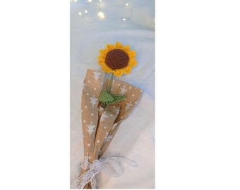 Bouquet de tournesol au crochet - Tournesols tricotés à la main