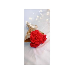 Finished Crochet Rose,Handmade Knitted Flowers,Crochet Flower Bouquet,Valentine's Day Gift,Eclectic Home Decor,Gift For Her,Valentıne Days