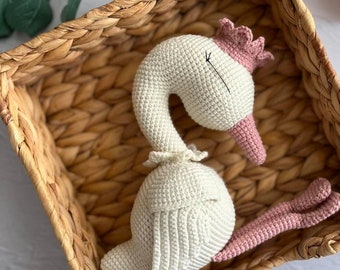 Amigurumi Toy, swarn Baby Set, Baby Knitting Toy, rabbit Rattle, Organic Toy, rabbit Toy,swarn ,crochet swarn