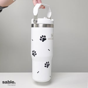   Hundemama Abziehbilder für Becherflasche • Haustier Pfote Knochen Aufkleber • Wasserflaschenbecher Aufkleber