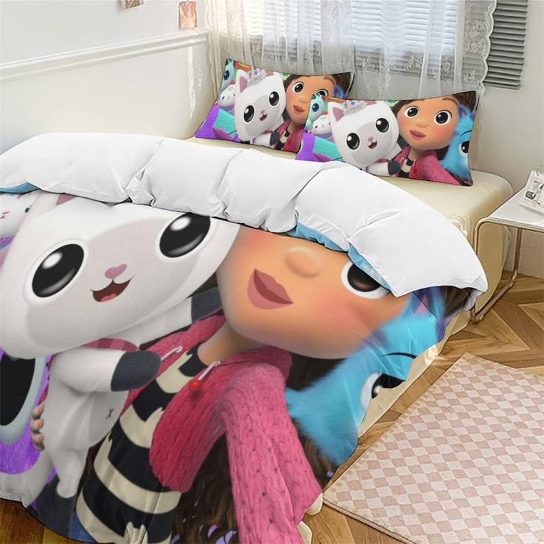 Gabby's Dollhouse Cotton Matting Bed Three Piece Bedroom Etsy