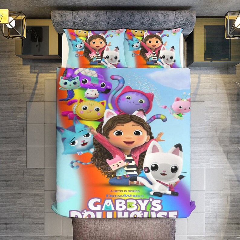 Gabby's Dollhouse Cotton Matting Bed Three Piece Bedroom Etsy