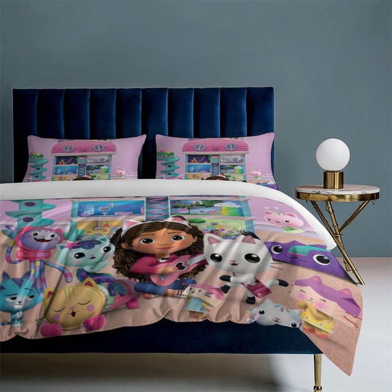 Gabby's Dollhouse Cotton Matting Bed Three Piece Bedroom Etsy