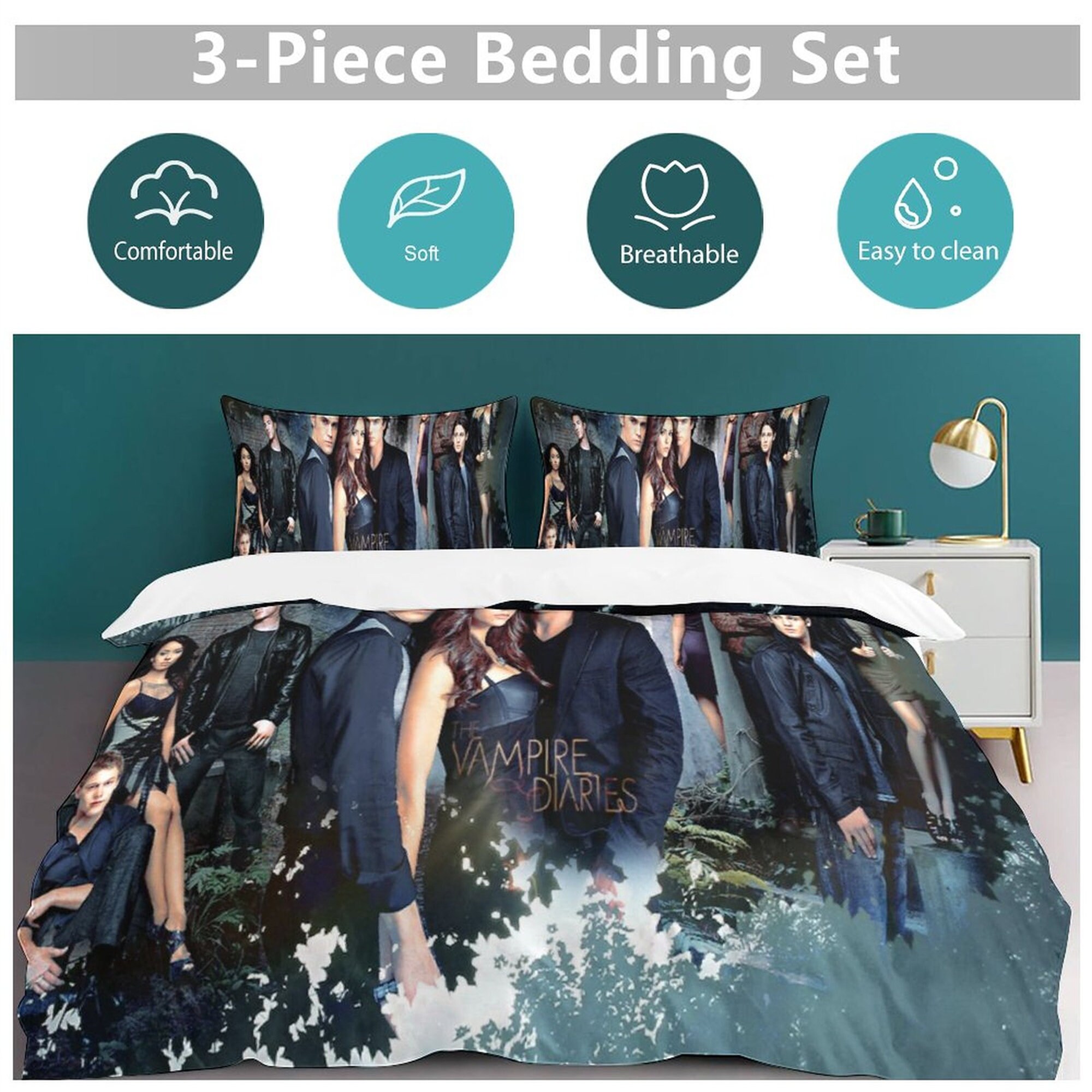 Vampire Diaries Duvet Cover Pillow Cover Bedding Set Four Etsy