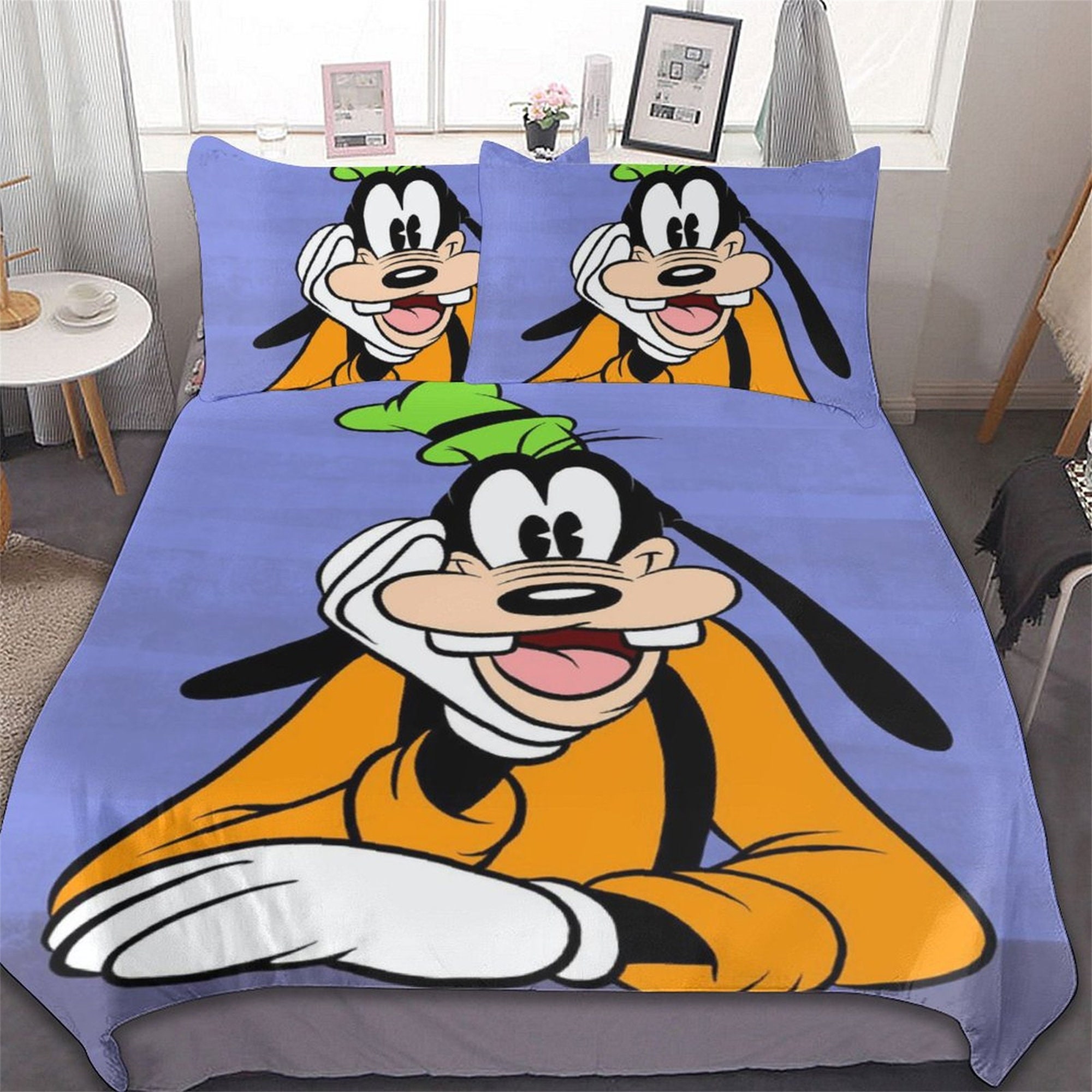 Vintage Mickey Mouse Comforter Minnie Goofy Bike Twin Disney Bedding Set