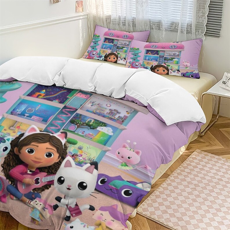 Gabby's Dollhouse Cotton Matting Bed Three Piece Bedroom Etsy