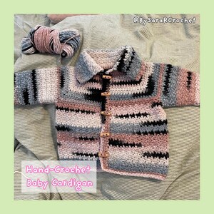 Hand-made baby girls crochet cardigan