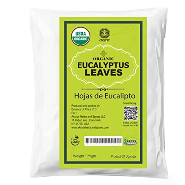 Organic Eucalyptus  Leaves, Dried Eucalyptus Herbal Tea, Eucalyptus Globulus, Mint Tea, Te De Eucalipto, . 2.6oz Eucalyptus