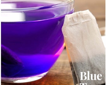 75 Organic Butterfly Pea Flower Tea Bags,Pure Butterfly Pea Flowers,Blue Tea, Clitoria Ternatea, Color Changing Tea for Parties & Gatherings