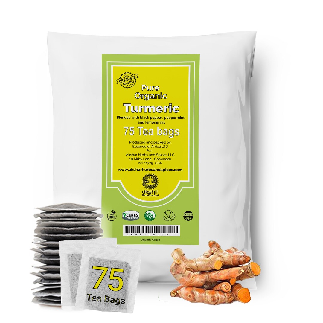 75 Organic Turmeric Tea Tea/support Healthy Etsy