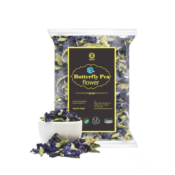 Organic Dried Butterfly Pea Flowers 1.4oz Clitoria Ternatea, Herbal Tea, Butterfly Edible Flowers Perfect for Blue Flower Tea