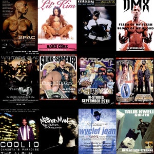 RARE 90s Rap Posters - 65 HQ digital Hip Hop Posters from the 90s 2000s - Wall Collage - Hip Hop Decor - Hip Hop Birthday