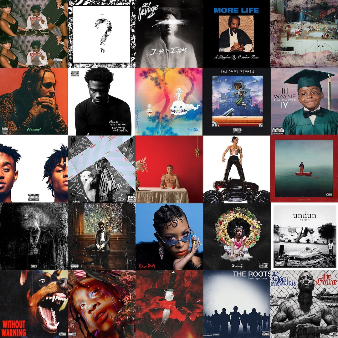 2010 s Best RAP Albums Cover Art Collage Kit DIGITAL DOWNLOADS 100 Pcs 