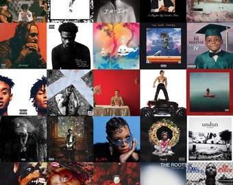 2010's Best RAP Albums Cover Art - Collage Kit (DIGITAL DOWNLOADS) 100 pcs, 4.75" x 4.75", Album Cover Wall