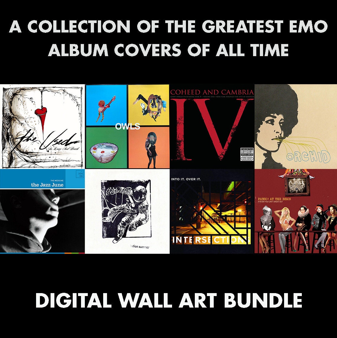 Greatest EMO Albums Cover Art Collage Kit DIGITAL DOWNLOADS