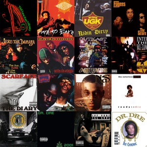 Rap Album Cover Art 90's and 2000's Edition Collage Kit (DIGITAL
