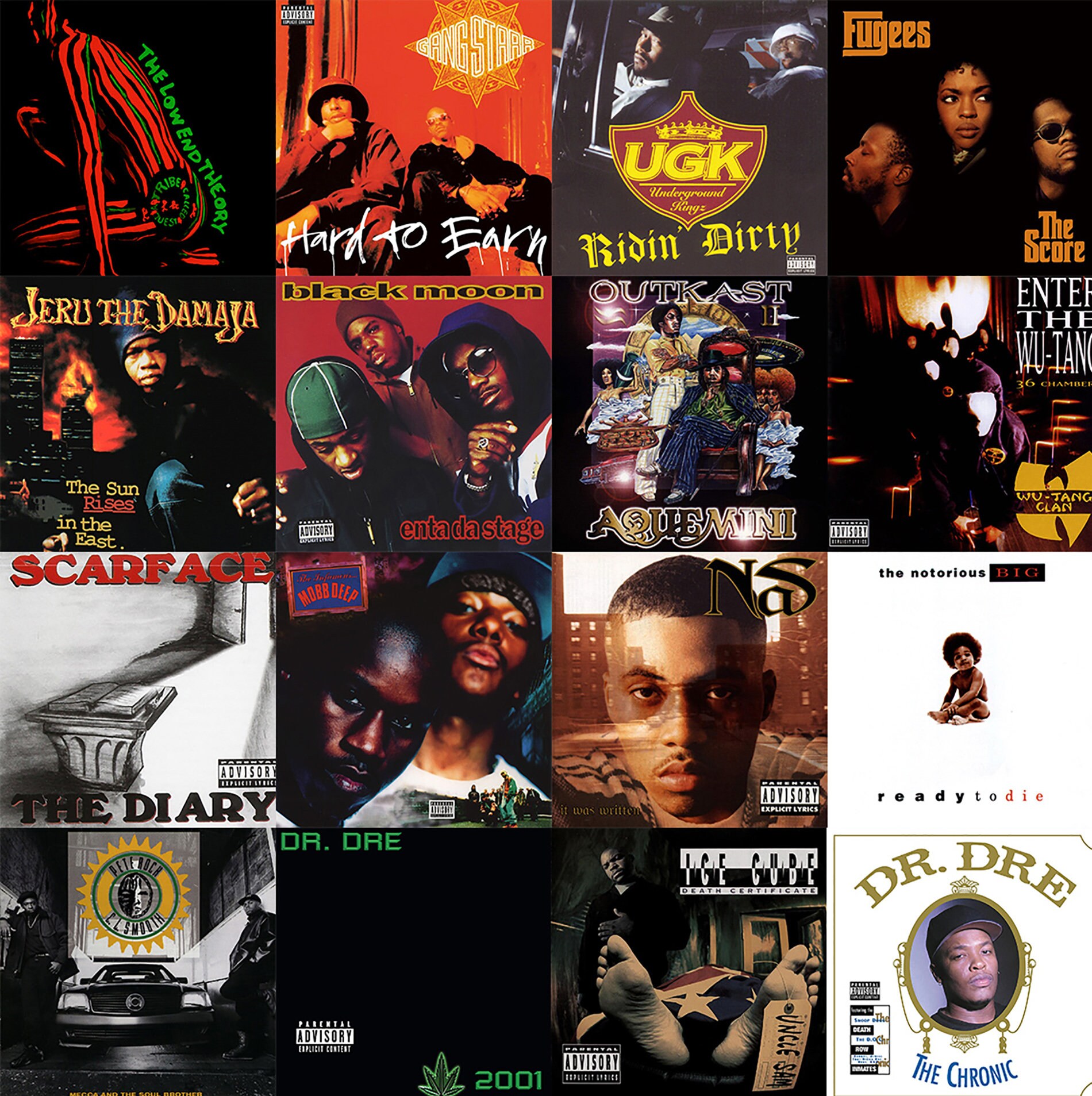Rap Album Cover Art 90 s And 2000 s Edition Collage Etsy