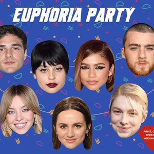 Euphoria Party Banners  - Euphoria Digital Party Decorations - Maddy & Rue Printables - Euphoria Merch Parties - TV Show Character Prints