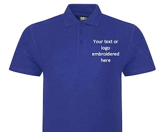 Personalised Polo Shirt - Your Text or Logo - 19 Colours to choose from!