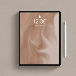 Warm Minimalist iPad Wallpaper, Neutral iPad Wallpaper, Wallpapers ...