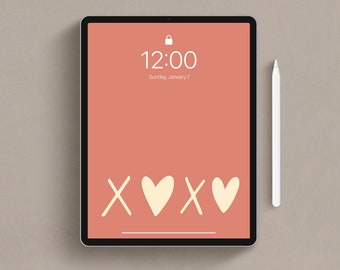Papel de parede estético para iPad, papéis de parede para iPad, downloads para iPad, fundos estéticos para iPad, papel de parede para o Dia dos Namorados, download instantâneo