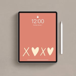 Aesthetic iPad Wallpaper, iPad Wallpapers, iPad Downloads, Aesthetic iPad Backgrounds, Valentine&#39;s Day Wallpaper, Instant Download