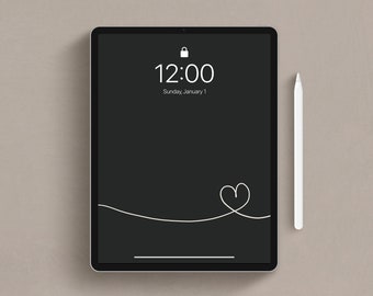 Papel de parede estético escuro para iPad, papel de parede escuro, papéis de parede para iPad, tela de bloqueio do iPad, fundo do iPad, download instantâneo