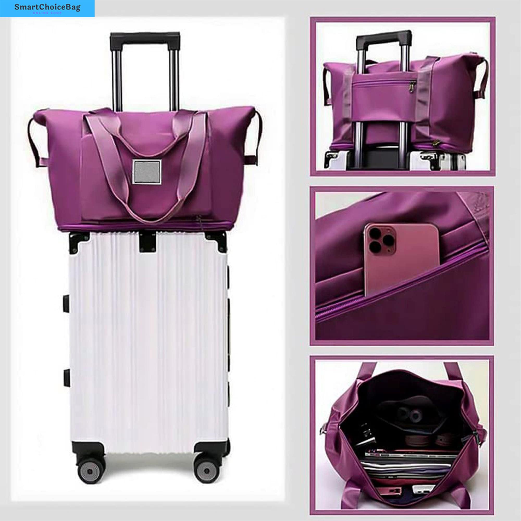 Vera Bradley Carry On Travel Bag Luggage Trolley Sleeve Moonlight Navy  Luggage | eBay