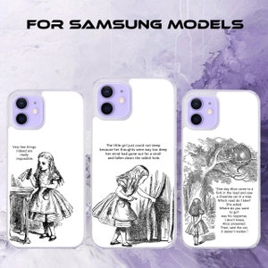 Alice in Wonderland Book Quote Vintage Retro Phone Case for Samsung Galaxy Models
